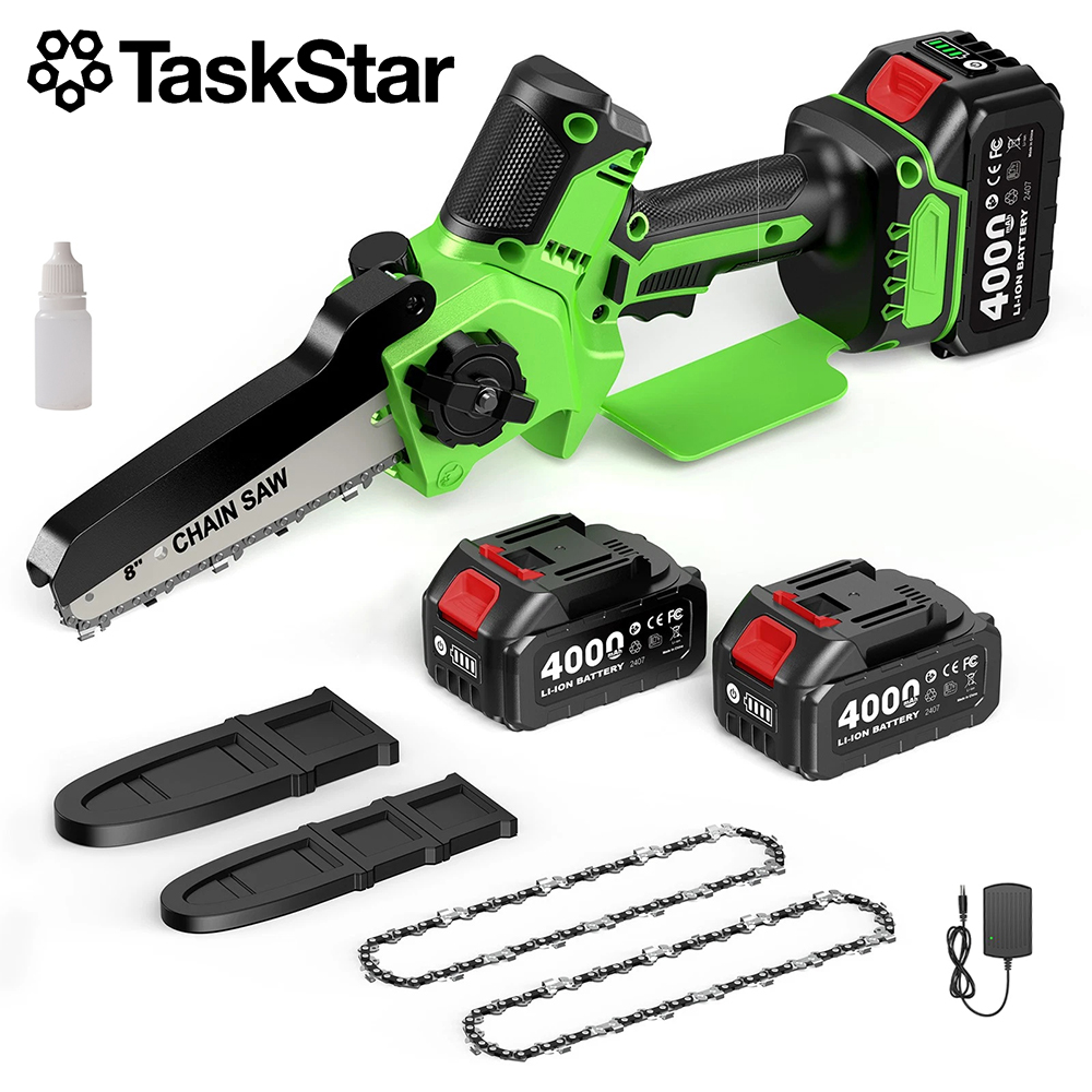 Mini Electric Chainsaw 6 Inch - Sierra Eléctrica Inalámbrica TaskStar de 6