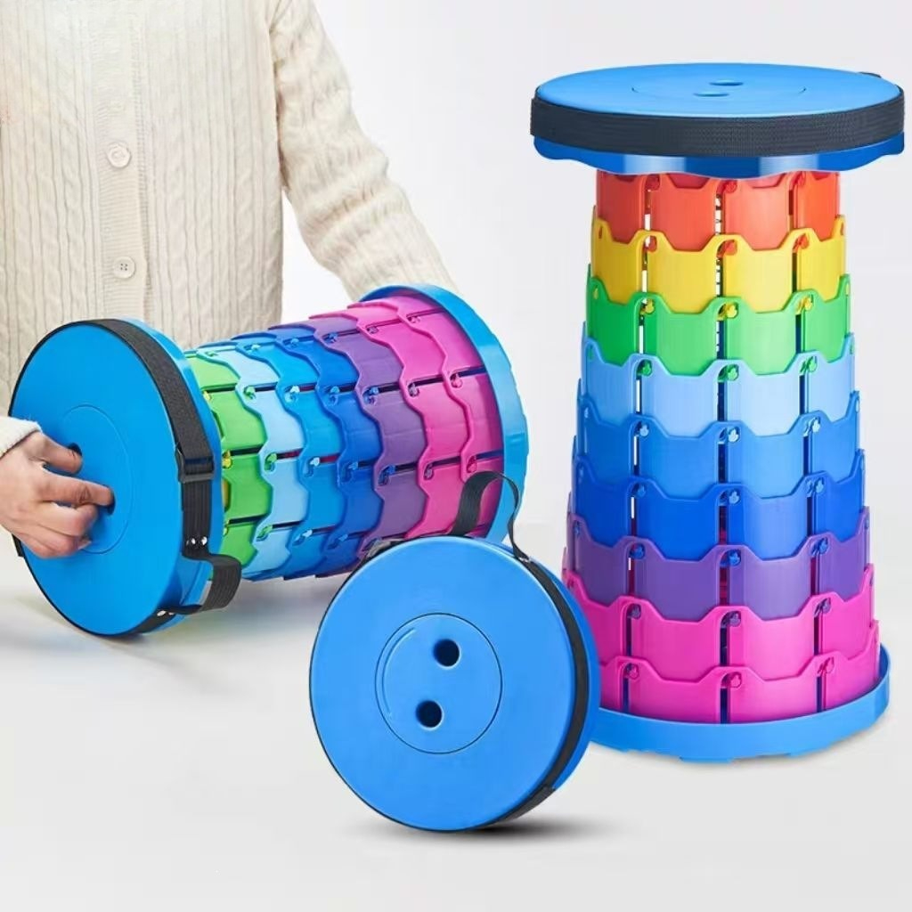 Garden Tools - Taburete Telescópico Plegable Rainbow para Camping,