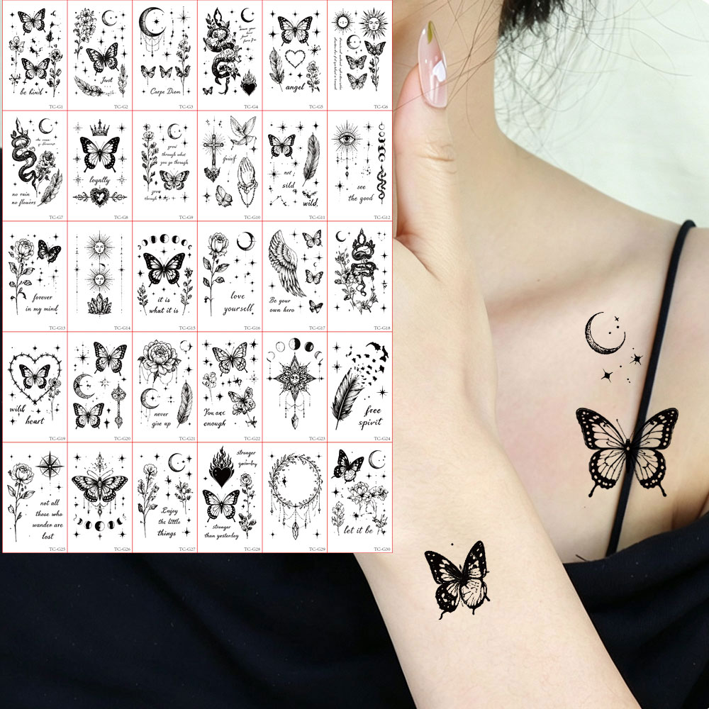Hand Tools - 30 pegatinas de tatuajes impermeables con