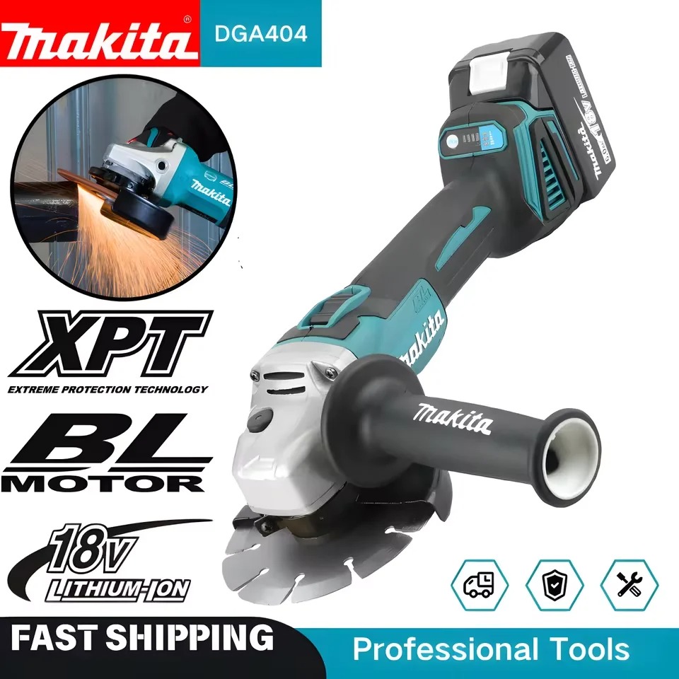 Brushless Angle Grinder Battery Powered - Amoladora angular inalámbrica Makita DGA404 de