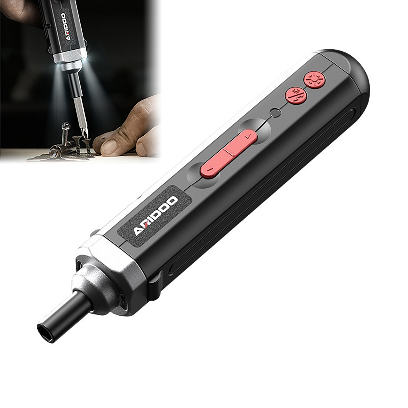 Electric Screwdriver Rechargeable Usb - Destornillador eléctrico, destornillador inalámbrico de mano,