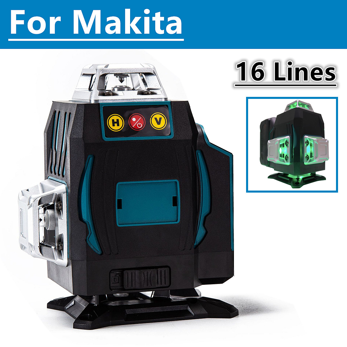 Para batería Makita de 18V, 16 - Laser Level 16 Lines 4D Green reseña y precio