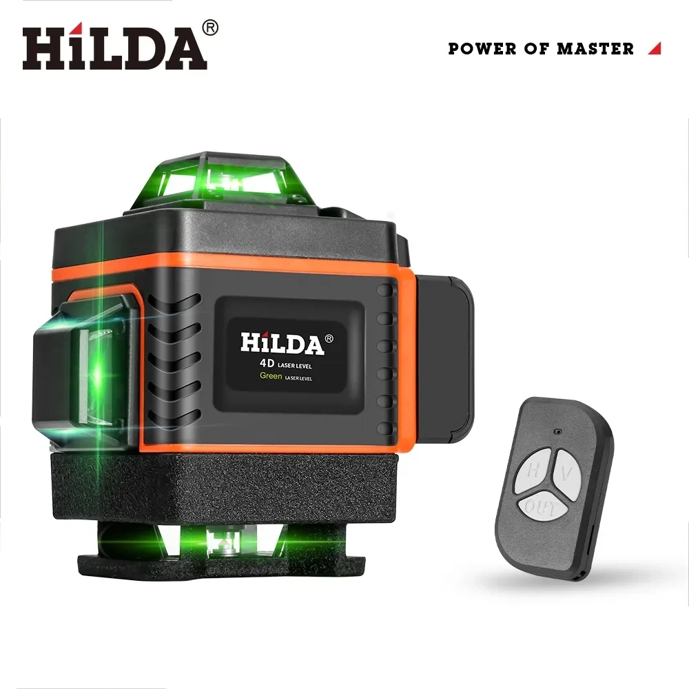 HILDA 16/12 líneas 4D nivel lá - Laser Level 16 Lines 4D Green reseña y precio