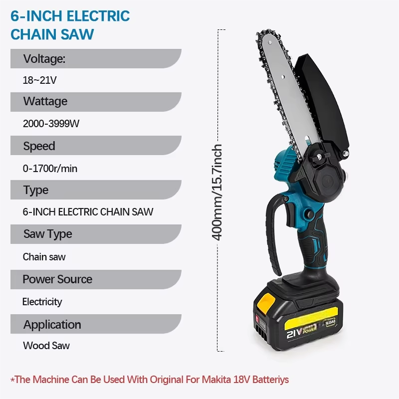 Minisierra eléctrica de iones  - Mini Electric Chainsaw 6 Inch reseña y precio