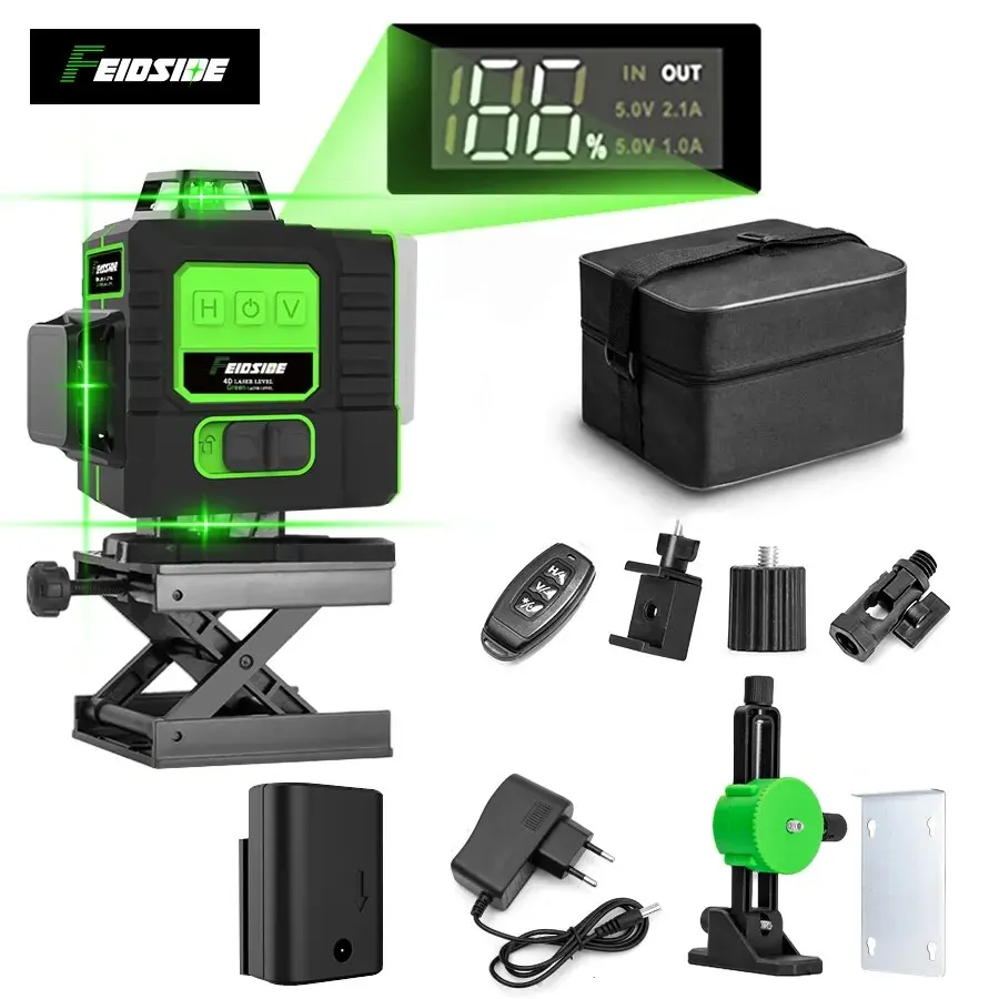 FeidsiDE 16/12 líneas 4D/3D ni - Laser Level 16 Lines 4D Green reseña y precio