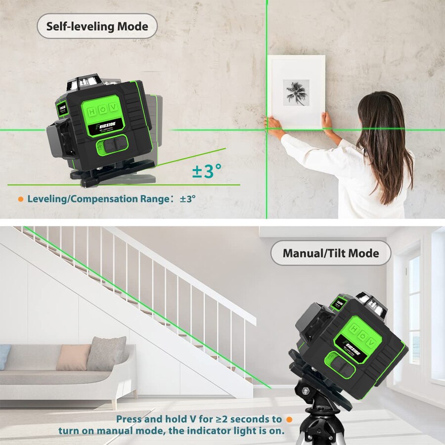 FeidsiDE 16/12 líneas 4D/3D ni - Laser Level 16 Lines 4D Green reseña y precio