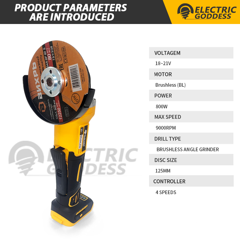 Amoladora Angular Inalámbrica  - Brushless Angle Grinder Battery Powered reseña y precio