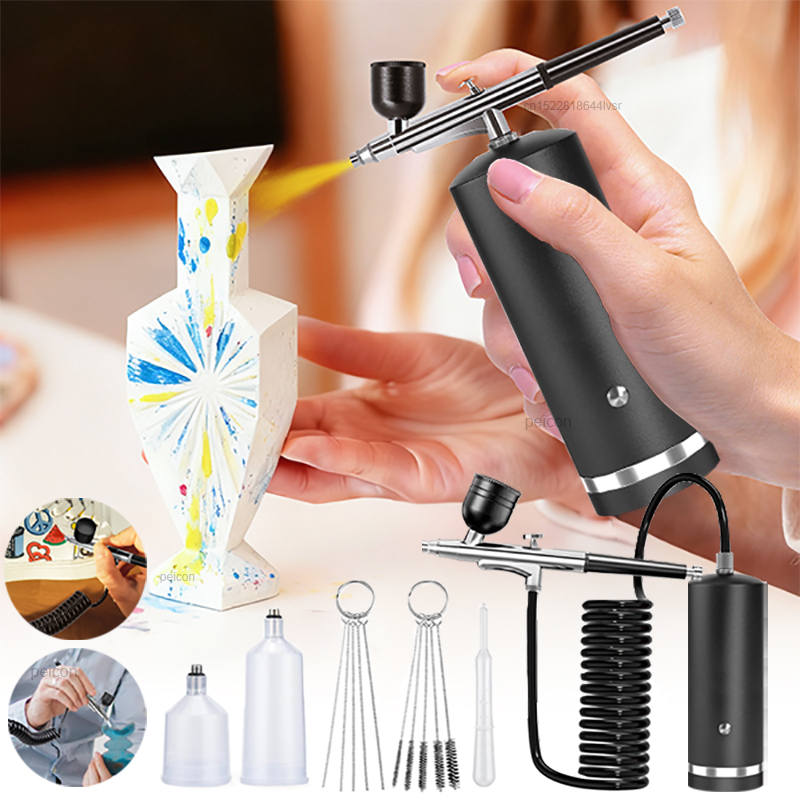 Aerógrafo con Compresor, Pisto - Airbrush Kit With Mini Compressor reseña y precio