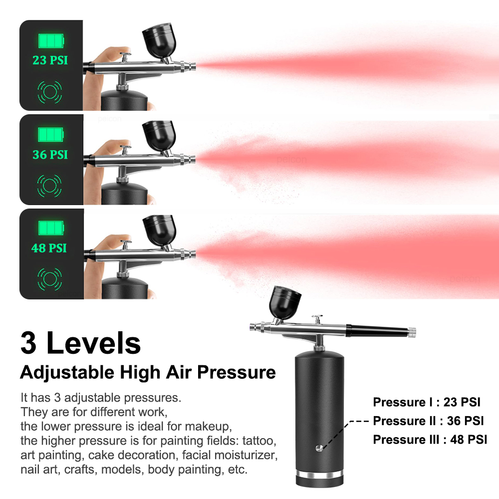 Aerógrafo con Compresor, Pisto - Airbrush Kit With Mini Compressor reseña y precio