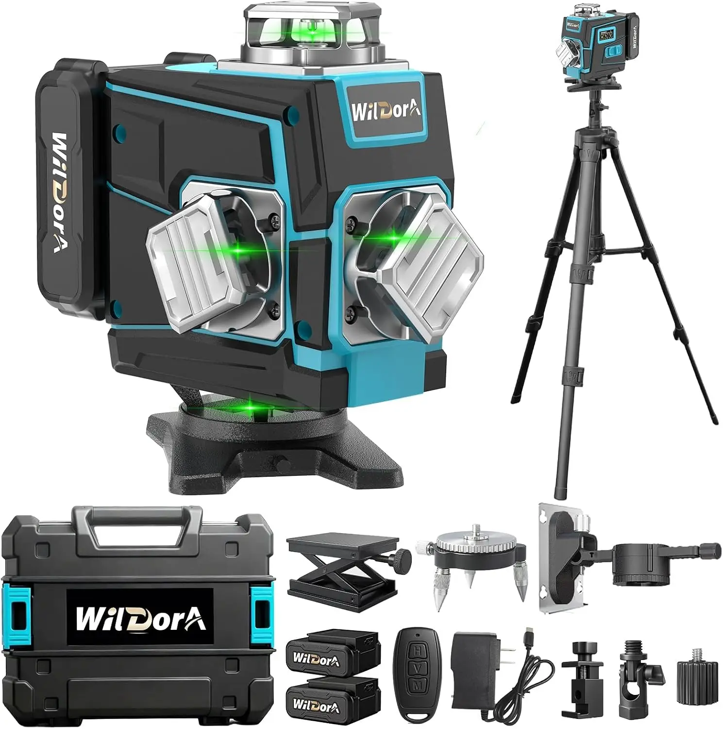 Nivel Láser con Trípode, 4x360 - Laser Level 16 Lines 4D Green reseña y precio