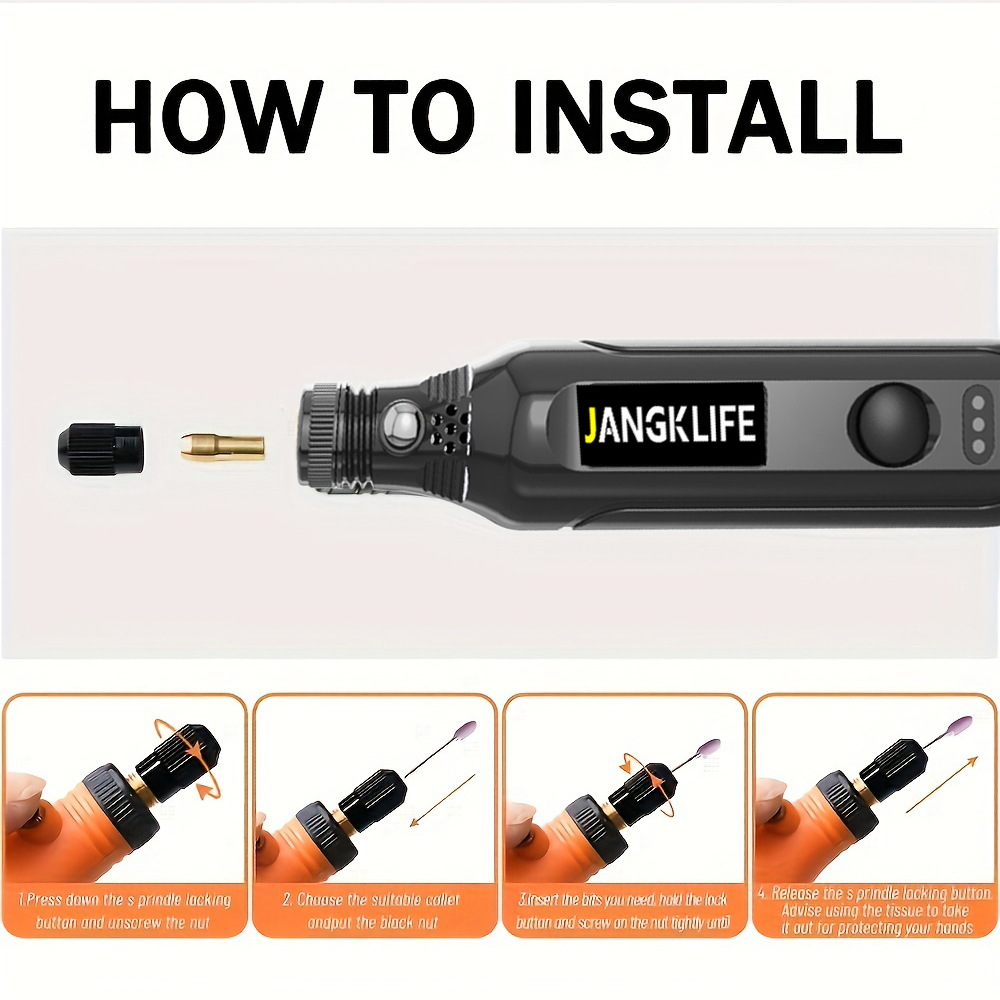 JANGKLIFE-Kit de herramientas  - Cordless Rotary Tool Kit Accessories reseña y precio