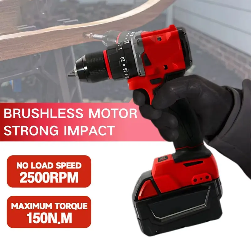 Taladro de impacto eléctrico s - Brushless Cordless Electric Drill 18V reseña y precio